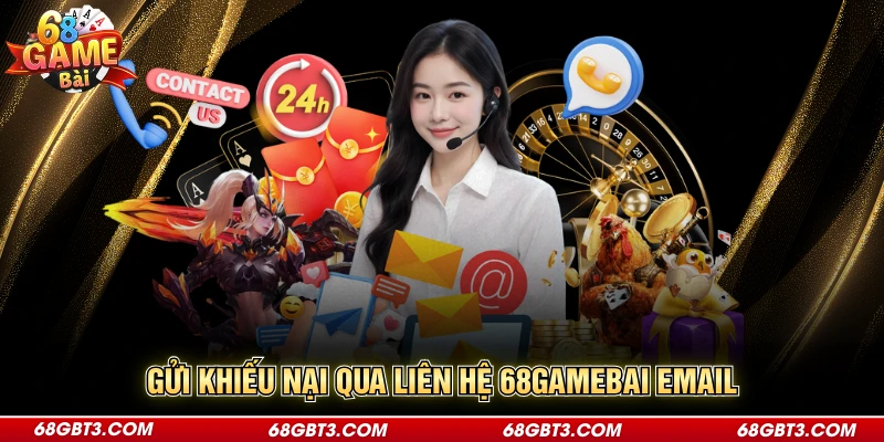Gửi khiếu nại qua liên hệ 68GAMEBAI email